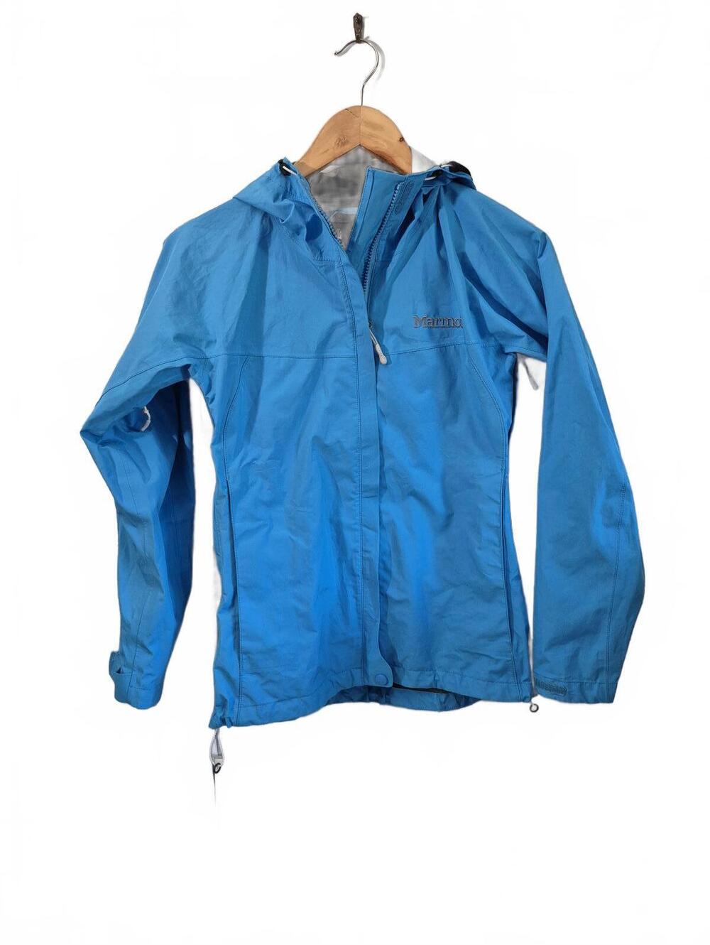 Marmot GORE-TEX Paclite Shell Women’s Blue Hooded Jacket Windbreaker Size XS –